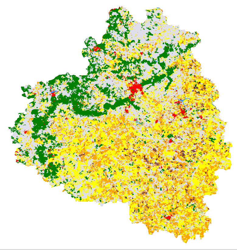 Crop type layer map, Tula, May 2013